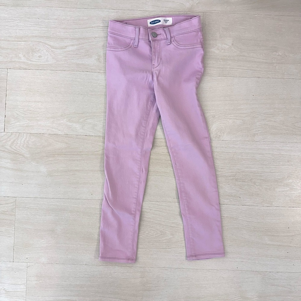 Old Navy Ballerina Jeggings Kids Size 10 Purple‎ Cropped Stretch Skinny Pants